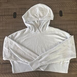 Aerie Light Blue Soft Cropped Hoodie